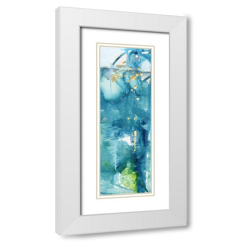 Cool Thoughts I White Modern Wood Framed Art Print with Double Matting by Combs, Joyce