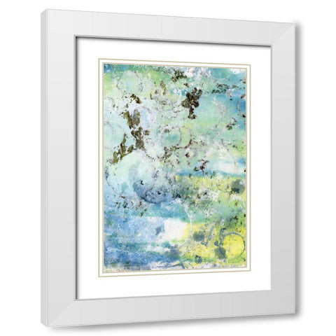 Coral Haze II White Modern Wood Framed Art Print with Double Matting by Combs, Joyce