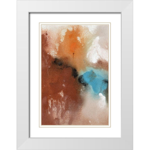 Affection I White Modern Wood Framed Art Print with Double Matting by Combs, Joyce