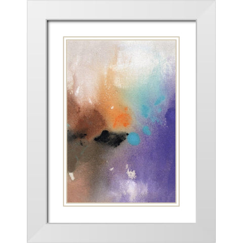 Affection II White Modern Wood Framed Art Print with Double Matting by Combs, Joyce
