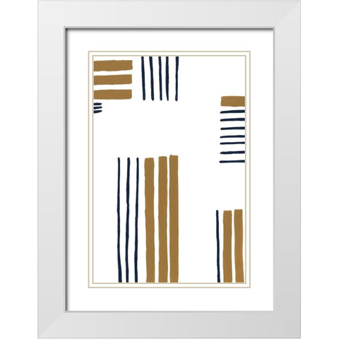 Underscore III White Modern Wood Framed Art Print with Double Matting by Moore, Regina