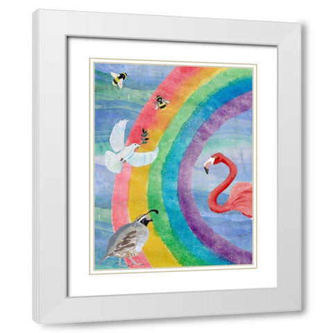 Noahs Ark I White Modern Wood Framed Art Print with Double Matting by Ludwig, Alicia