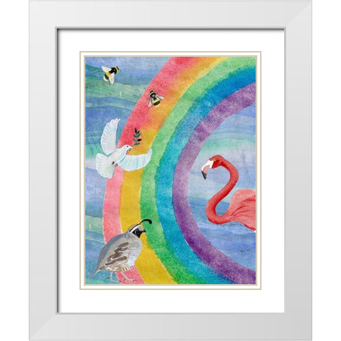 Noahs Ark I White Modern Wood Framed Art Print with Double Matting by Ludwig, Alicia