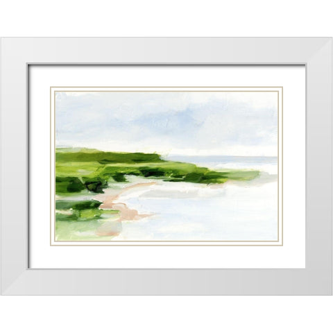 Blush Sands I White Modern Wood Framed Art Print with Double Matting by Harper, Ethan