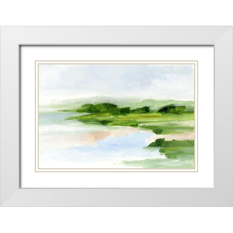 Blush Sands II White Modern Wood Framed Art Print with Double Matting by Harper, Ethan
