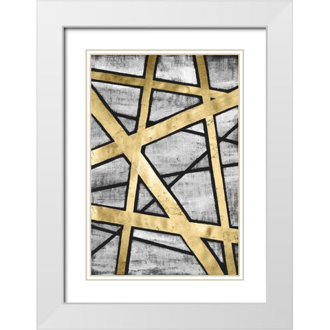 Rafters II White Modern Wood Framed Art Print with Double Matting by Lam, Vanna