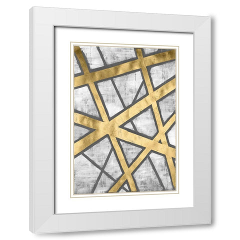 Rafters III White Modern Wood Framed Art Print with Double Matting by Lam, Vanna