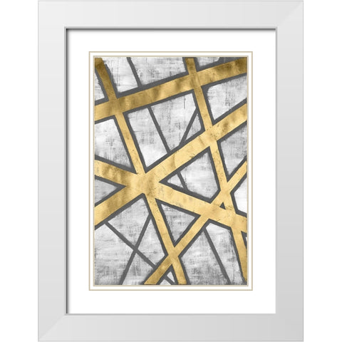 Rafters III White Modern Wood Framed Art Print with Double Matting by Lam, Vanna