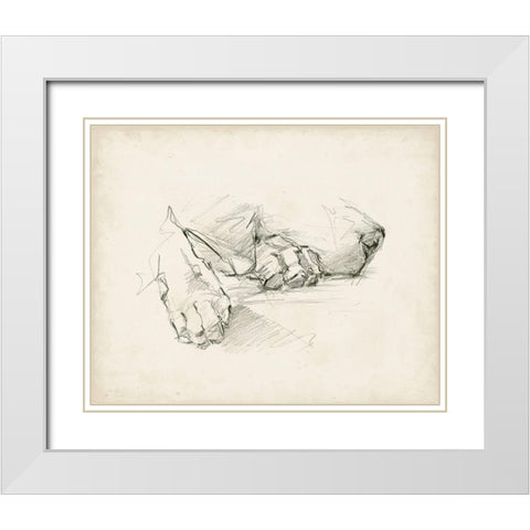 Puppy Nap I White Modern Wood Framed Art Print with Double Matting by Harper, Ethan