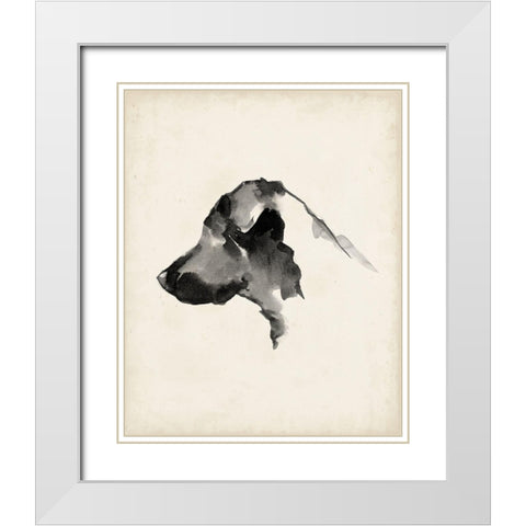 Puppy Profile II White Modern Wood Framed Art Print with Double Matting by Harper, Ethan