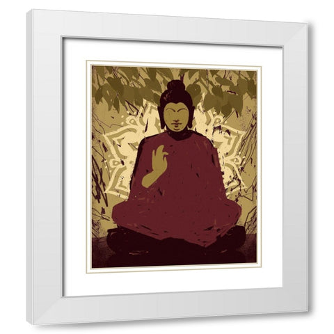 Under the Bodhi Tree I White Modern Wood Framed Art Print with Double Matting by Green, Jacob
