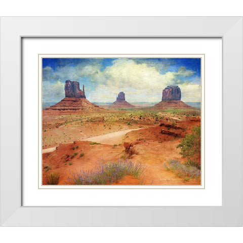 Golden Road I White Modern Wood Framed Art Print with Double Matting by Vest, Chris