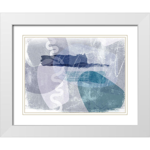 Rendition II White Modern Wood Framed Art Print with Double Matting by Naskrent, Delores