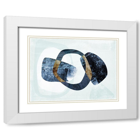 Stone Gem II White Modern Wood Framed Art Print with Double Matting by Naskrent, Delores