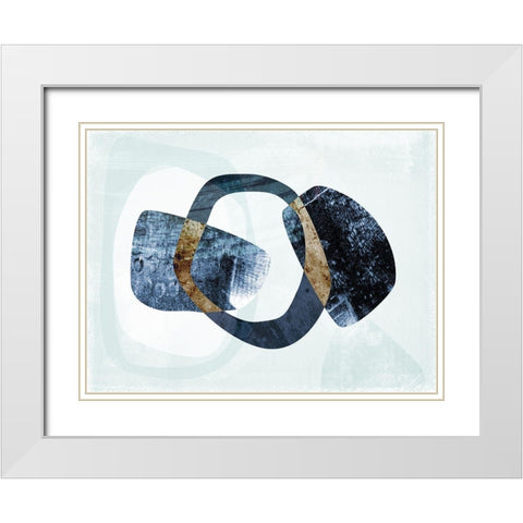Stone Gem II White Modern Wood Framed Art Print with Double Matting by Naskrent, Delores