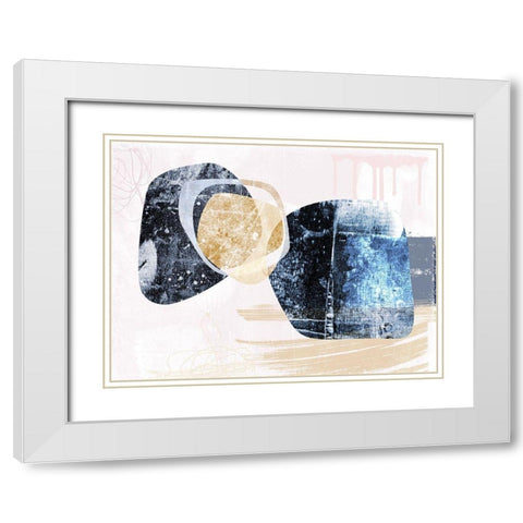 Stone Gem III White Modern Wood Framed Art Print with Double Matting by Naskrent, Delores