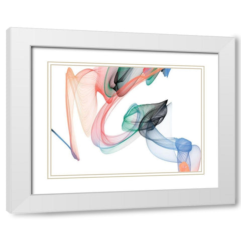 Dynamic Movement I White Modern Wood Framed Art Print with Double Matting by Orlov, Irena