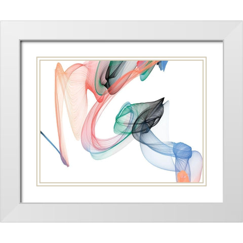 Dynamic Movement I White Modern Wood Framed Art Print with Double Matting by Orlov, Irena