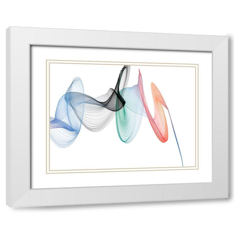 Dynamic Movement II White Modern Wood Framed Art Print with Double Matting by Orlov, Irena