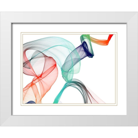 Dynamic Movement V White Modern Wood Framed Art Print with Double Matting by Orlov, Irena