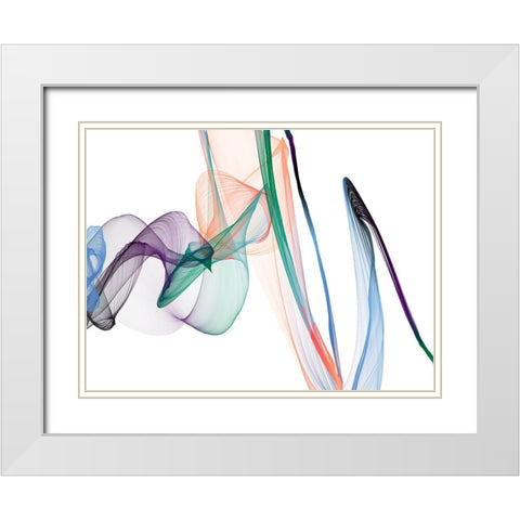 Dynamic Movement VII White Modern Wood Framed Art Print with Double Matting by Orlov, Irena