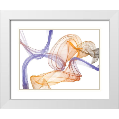 Dynamic Movement VIII White Modern Wood Framed Art Print with Double Matting by Orlov, Irena