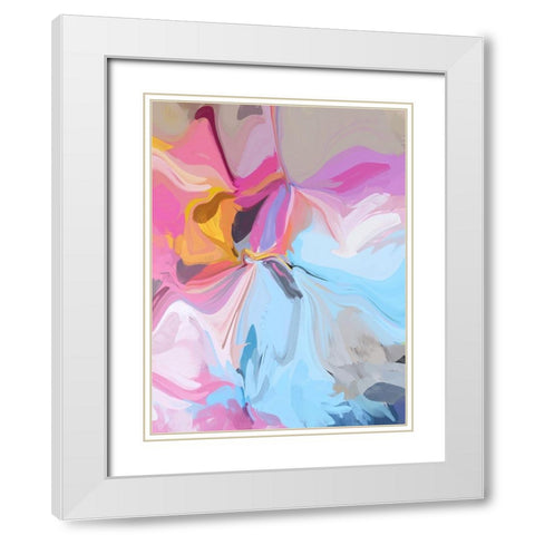 Colorful Lollipops II White Modern Wood Framed Art Print with Double Matting by Orlov, Irena