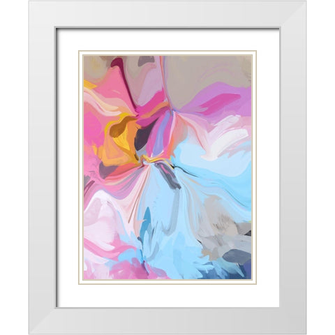 Colorful Lollipops II White Modern Wood Framed Art Print with Double Matting by Orlov, Irena