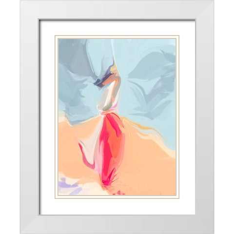 Deep Note I White Modern Wood Framed Art Print with Double Matting by Orlov, Irena