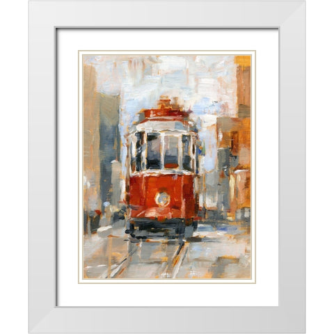 Day Trolley I White Modern Wood Framed Art Print with Double Matting by Harper, Ethan
