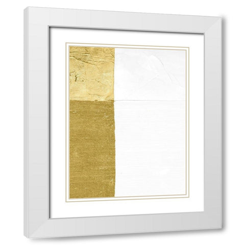Gilded Echelon I White Modern Wood Framed Art Print with Double Matting by Stramel, Renee W.