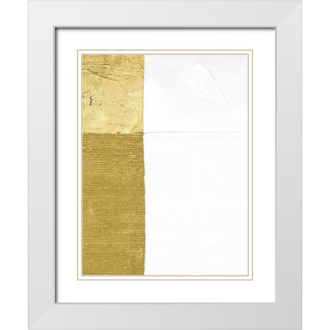 Gilded Echelon I White Modern Wood Framed Art Print with Double Matting by Stramel, Renee W.