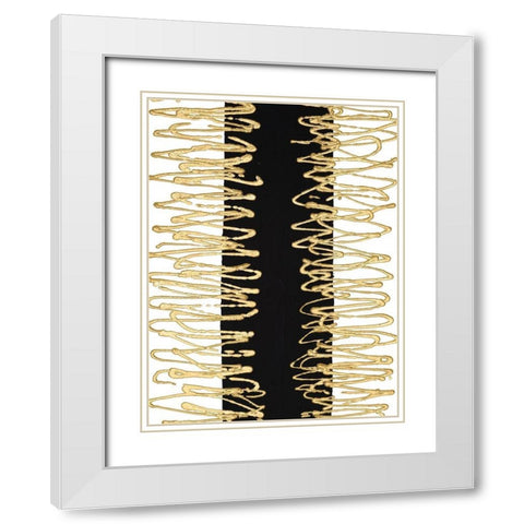 Gilded Amulet I White Modern Wood Framed Art Print with Double Matting by Stramel, Renee W.