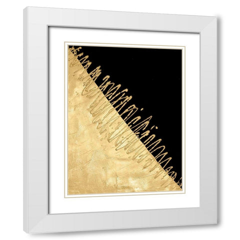 Gilded Amulet II White Modern Wood Framed Art Print with Double Matting by Stramel, Renee W.
