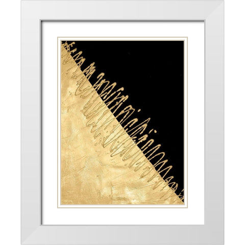 Gilded Amulet II White Modern Wood Framed Art Print with Double Matting by Stramel, Renee W.
