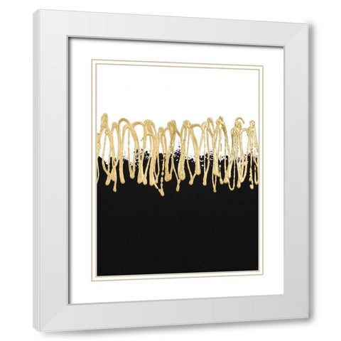 Gilded Amulet III White Modern Wood Framed Art Print with Double Matting by Stramel, Renee W.