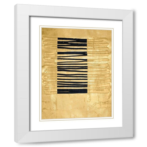 Gilded Amulet IV White Modern Wood Framed Art Print with Double Matting by Stramel, Renee W.