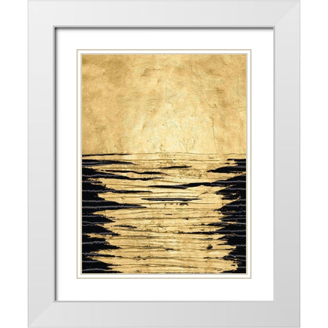 Auric I White Modern Wood Framed Art Print with Double Matting by Stramel, Renee W.