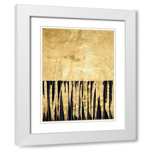 Auric II White Modern Wood Framed Art Print with Double Matting by Stramel, Renee W.
