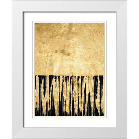 Auric II White Modern Wood Framed Art Print with Double Matting by Stramel, Renee W.