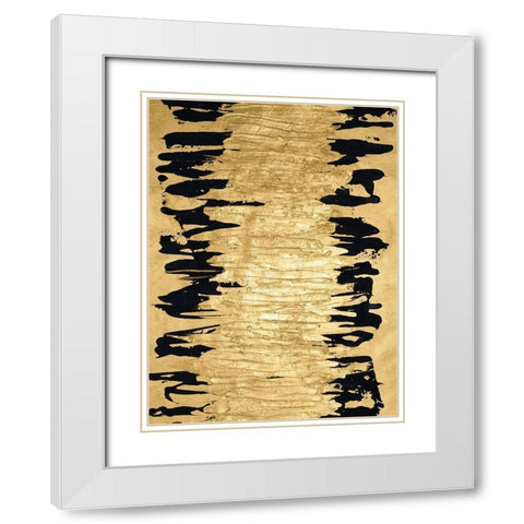 Auric III White Modern Wood Framed Art Print with Double Matting by Stramel, Renee W.