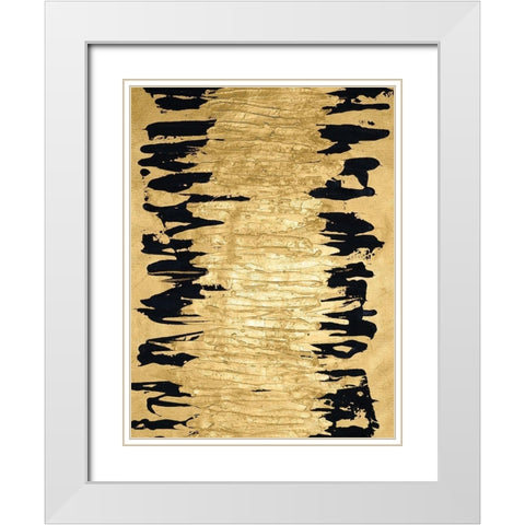 Auric III White Modern Wood Framed Art Print with Double Matting by Stramel, Renee W.