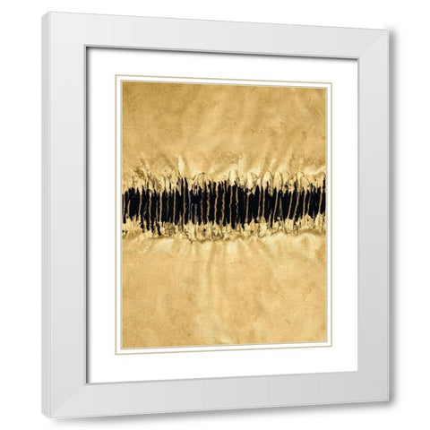 Auric V White Modern Wood Framed Art Print with Double Matting by Stramel, Renee W.