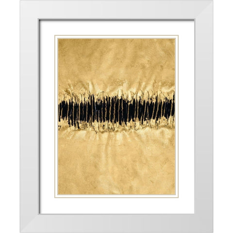 Auric V White Modern Wood Framed Art Print with Double Matting by Stramel, Renee W.