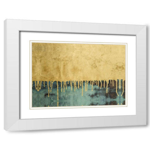 Aquafer II White Modern Wood Framed Art Print with Double Matting by Stramel, Renee W.