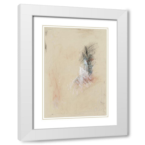 Transient Murmur II White Modern Wood Framed Art Print with Double Matting by Stramel, Renee W.
