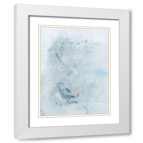Azure Introspect I White Modern Wood Framed Art Print with Double Matting by Stramel, Renee W.