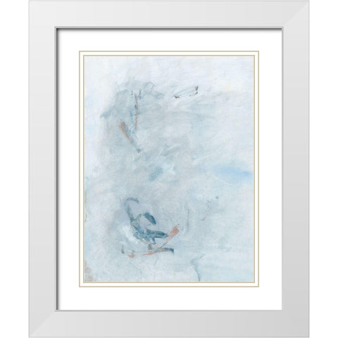 Azure Introspect I White Modern Wood Framed Art Print with Double Matting by Stramel, Renee W.
