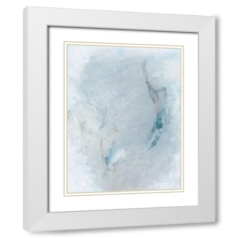 Azure Introspect II White Modern Wood Framed Art Print with Double Matting by Stramel, Renee W.