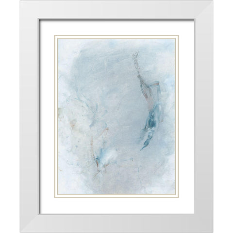 Azure Introspect II White Modern Wood Framed Art Print with Double Matting by Stramel, Renee W.
